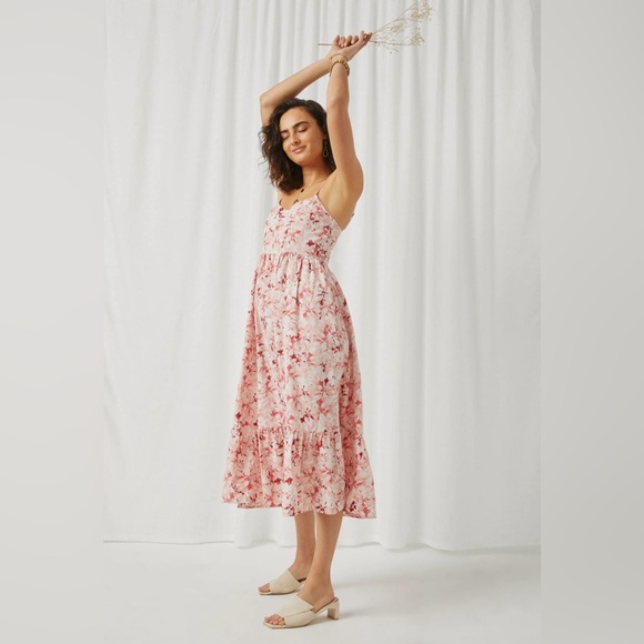 FLORAL MIDI DRESS - Picture 4 of 6